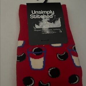 SOCKS chocolate cookie glass milk Oreo style DESSERT fun food BAKE New